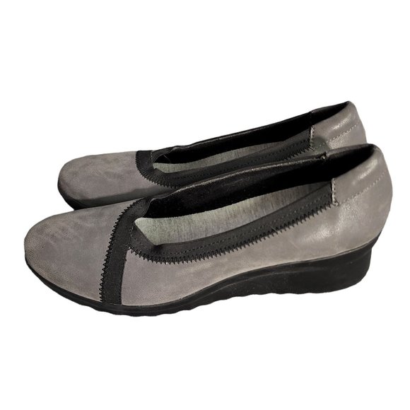 Clarks Cadell Dash Cloudsteppers Womens Size 7.5 M Cushion Rubber Wedge Gray Com - Picture 2 of 10